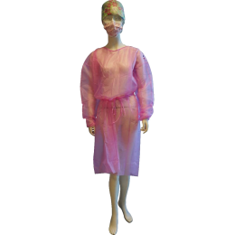 Blouse de protection jetable rose Abena (sachet de 10)